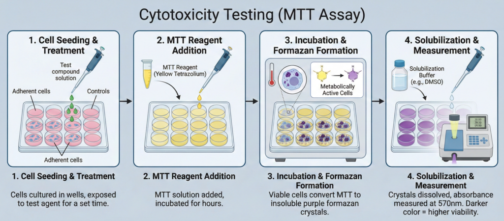 Cytotoxicity Testing (MTT Assay)